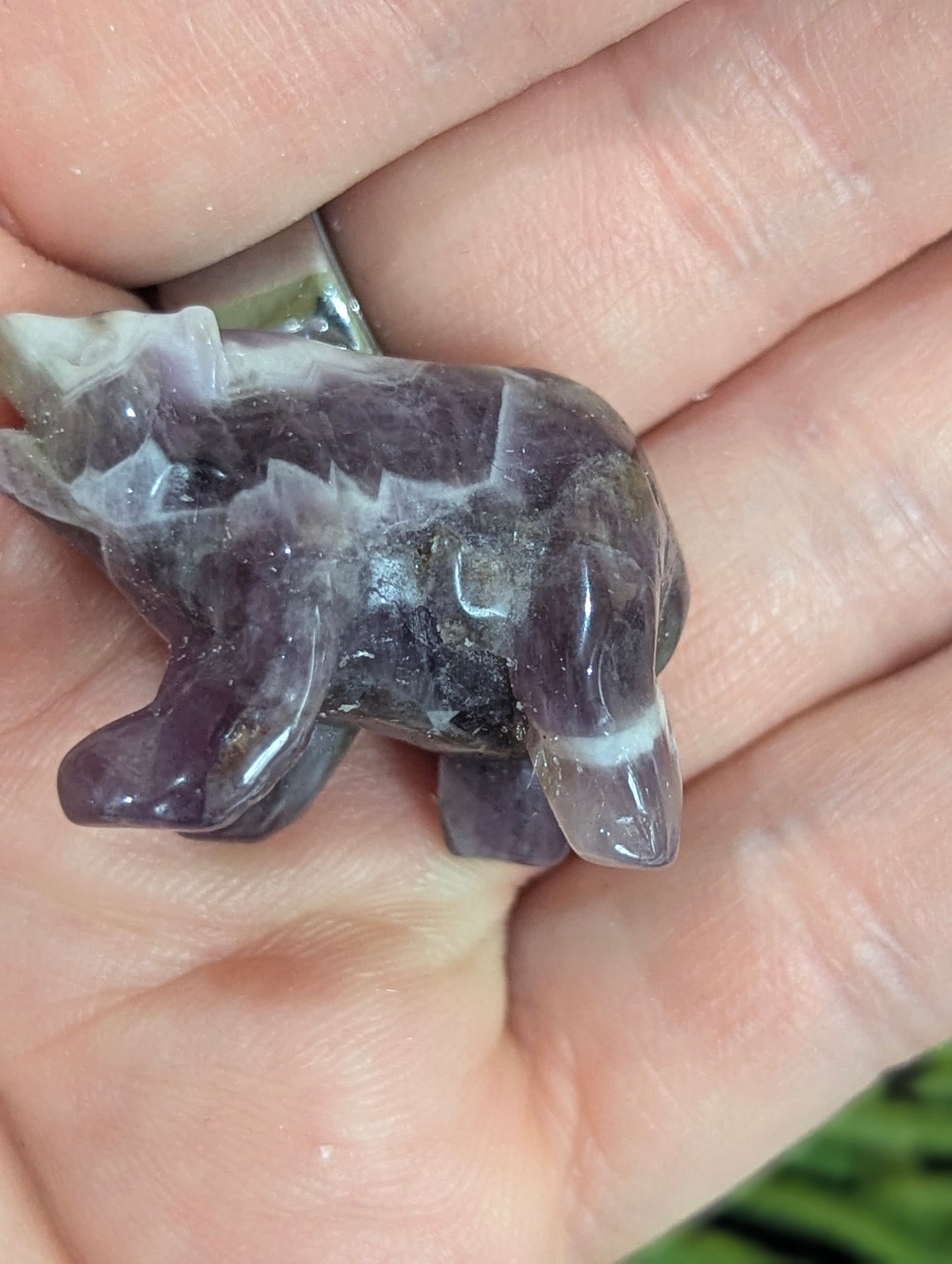 Tiny Bear Mineral Totem ~ 1"