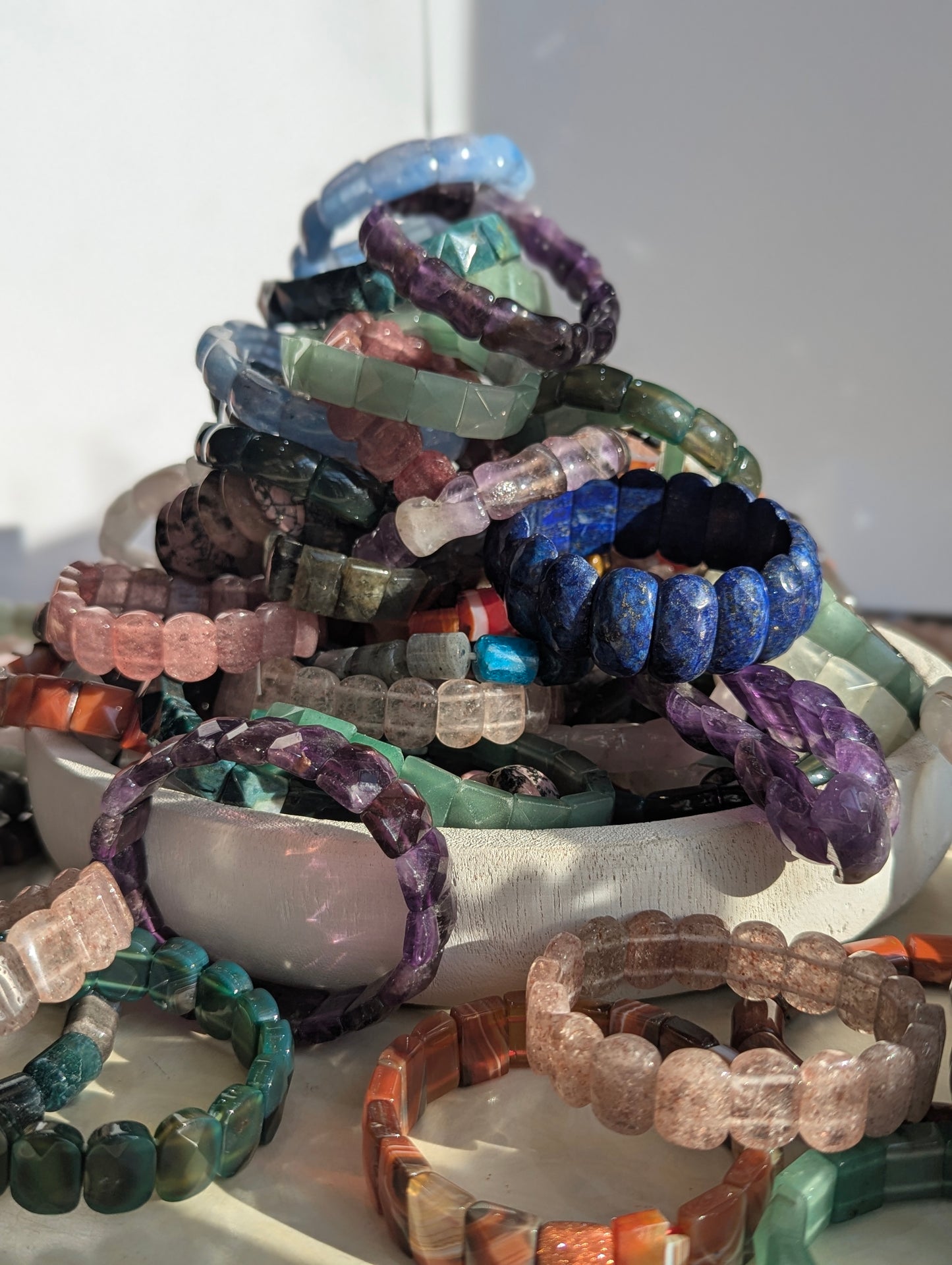 Mystery Crystal Segment Bracelet – Polished Natural Stone | Blind Grab