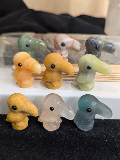Tiny Toucan Mineral Totem ~ 1"