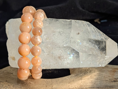 Golden Sunstone Bracelet — 8mm & 10mm Beads