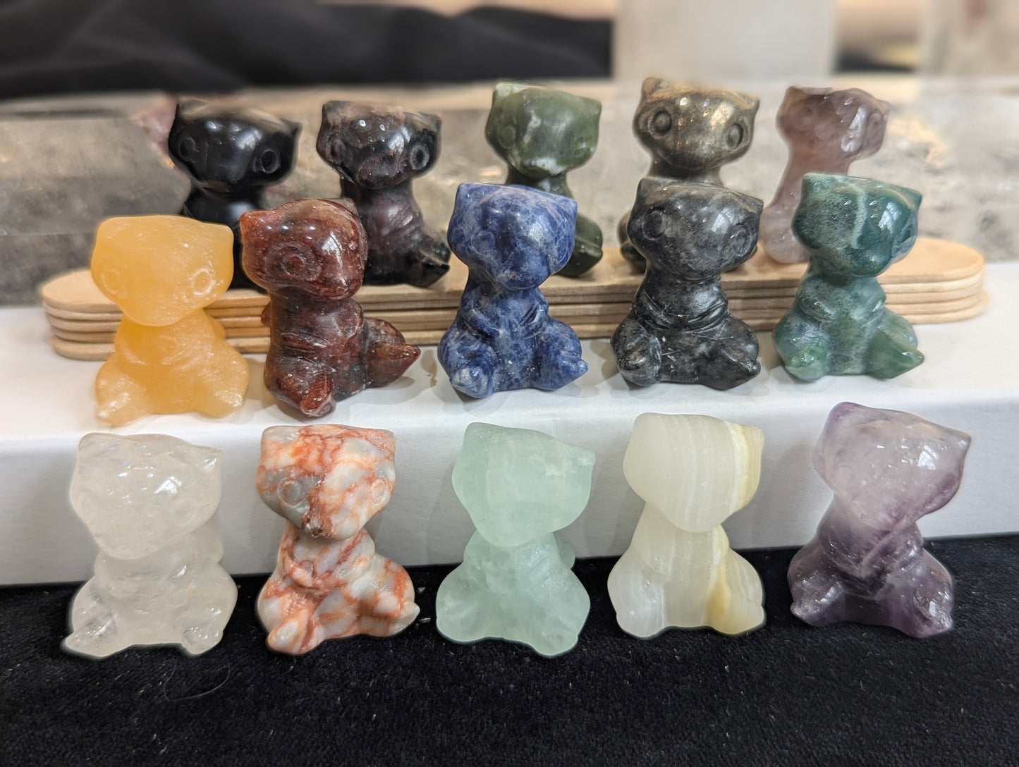 Tiny Mew Mineral Totem ~ 1"