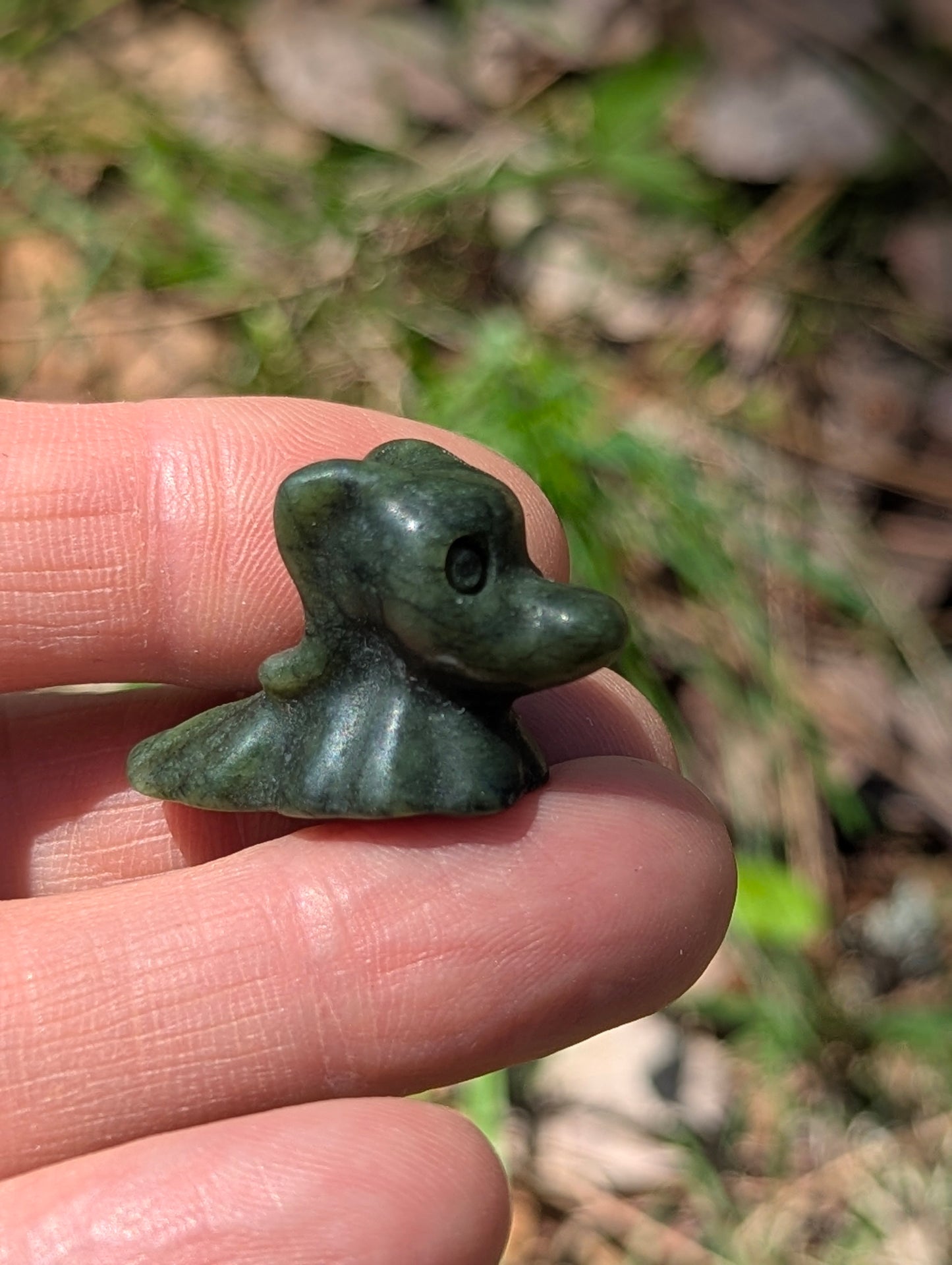 Tiny Zero Ghost Dog Mineral Totem ~ 1"