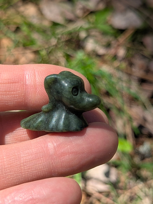 Tiny Zero Ghost Dog Mineral Totem ~ 1"