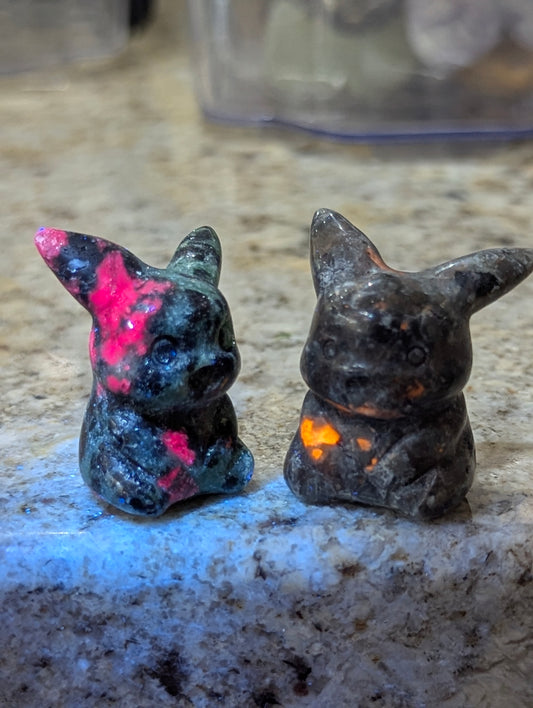 Tiny Pikachu Mineral Totem ~ 1"