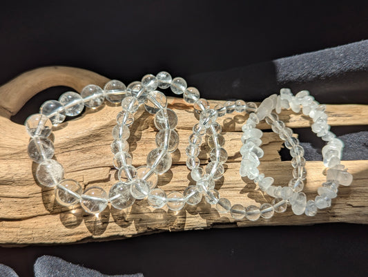 Clear Quartz Bracelet — Chip, 6mm, 8mm & 12mm Beads | The Master Healing Stone