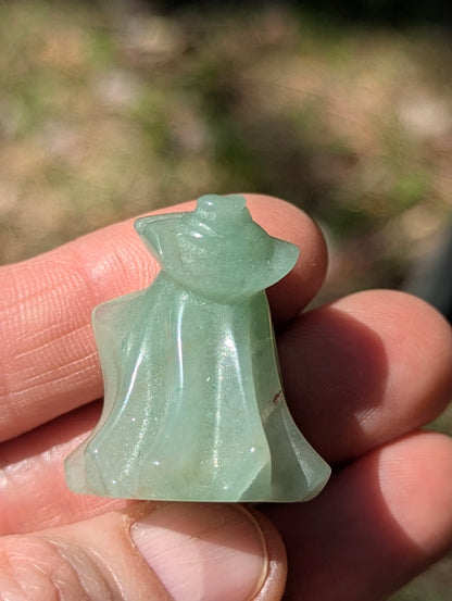 Tiny Ghost Witch Mineral Totem ~ 1"