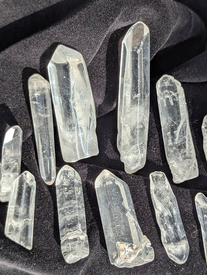 Polished Clear Quartz Points | Amplification, Clarity, Alignment | ~ 25g, 2-3 Quartz Points