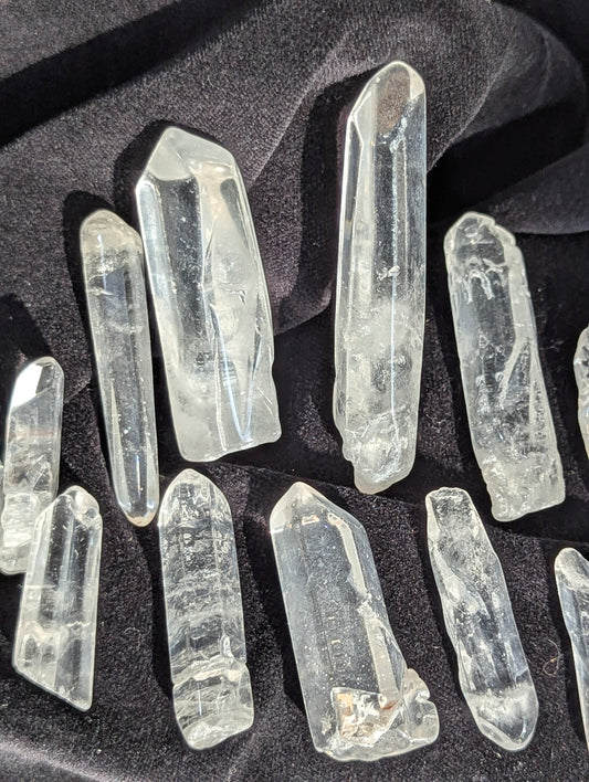 Polished Clear Quartz Points | Amplification, Clarity, Alignment | ~ 25g, 2-3 Quartz Points