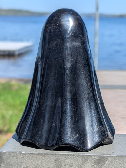 Black Obsidian Ghost Carving - large