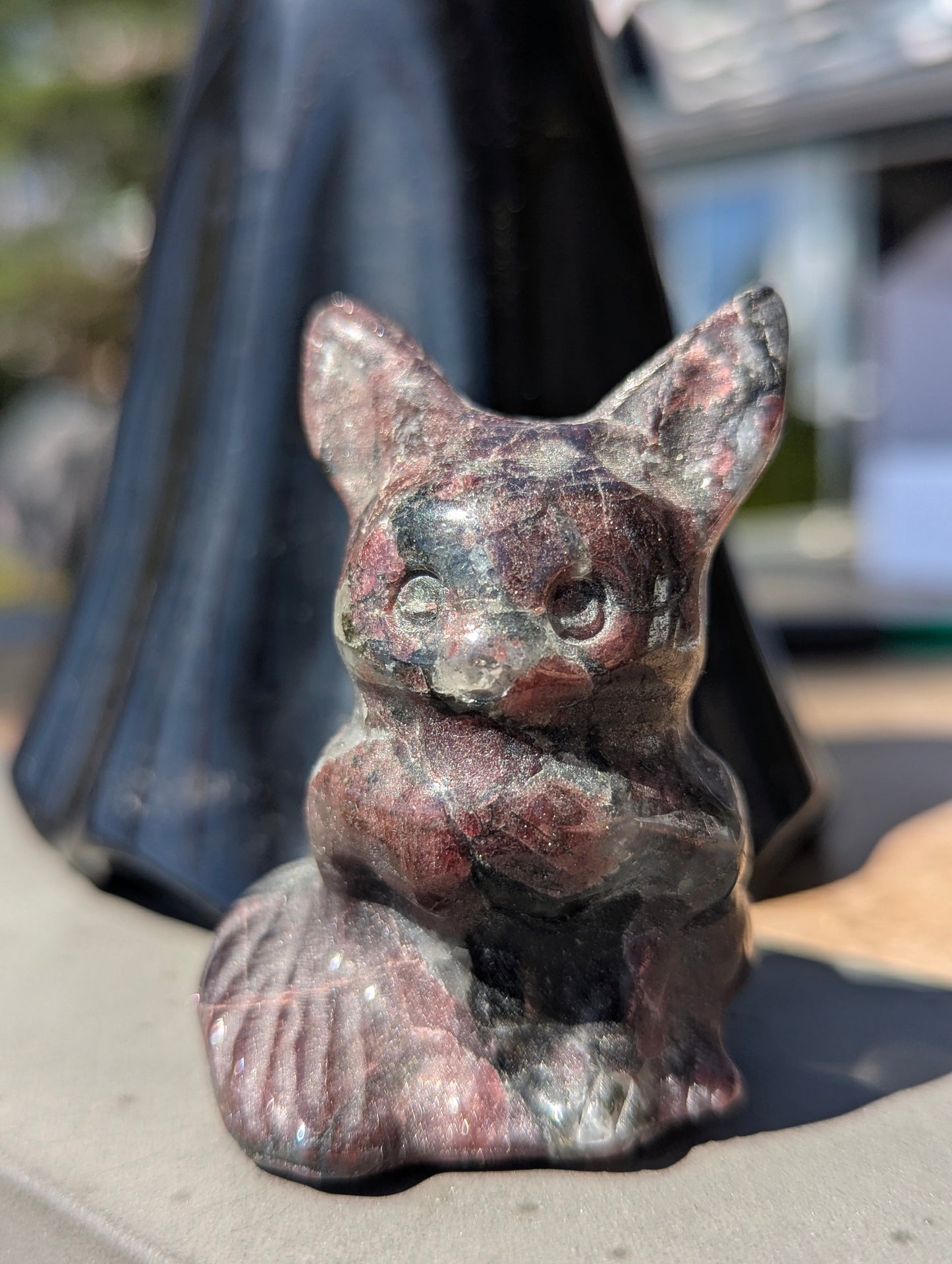 Garnet Eevee Carving - 2.4in., 130g