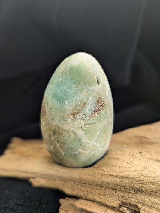 Premium 2in. Hemimorphite Egg – Blue Zinc Silicate | Intuitively Selected