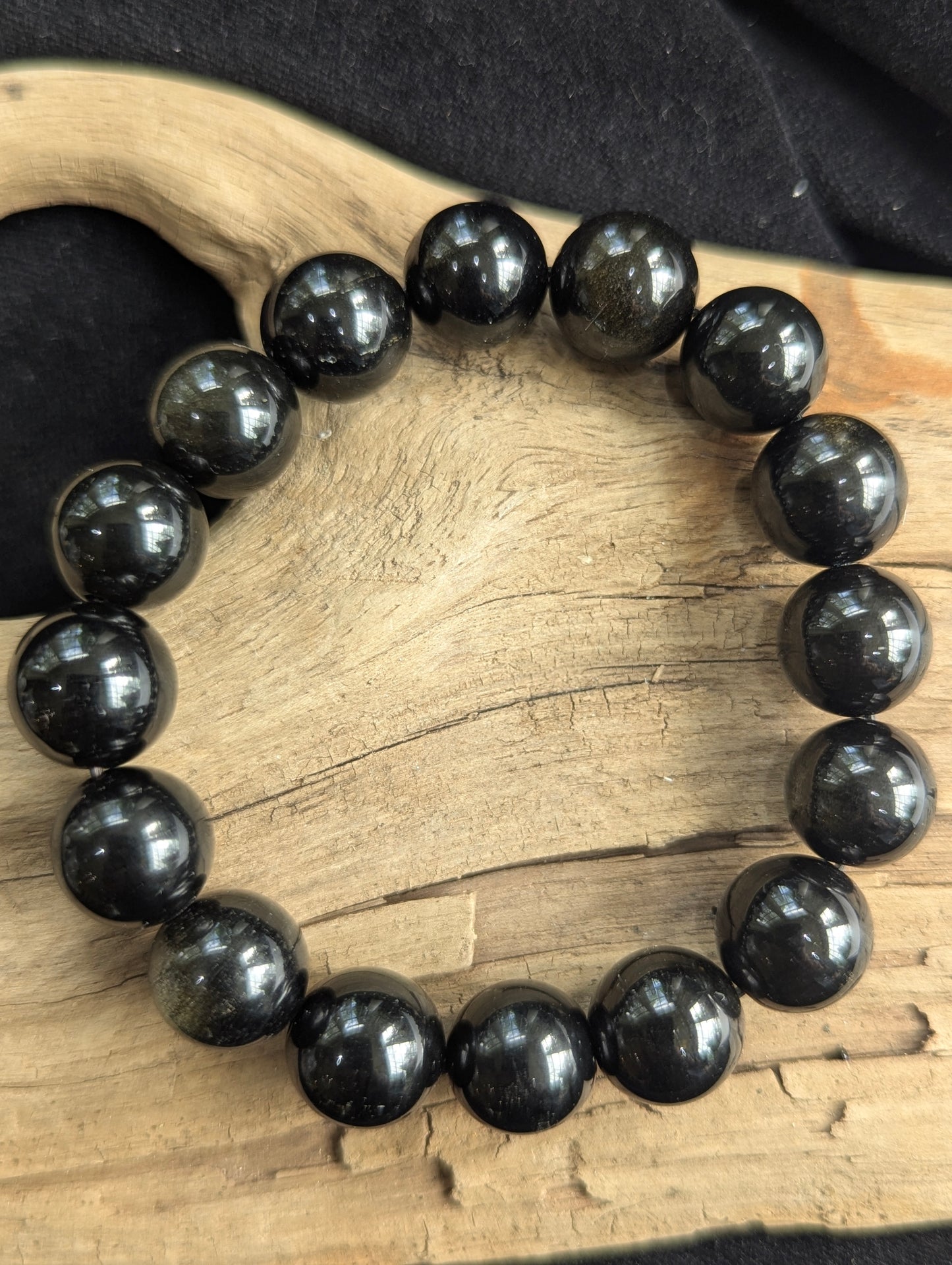 Golden Obsidian Bracelet — 6mm, 8mm & 12mm round Beads