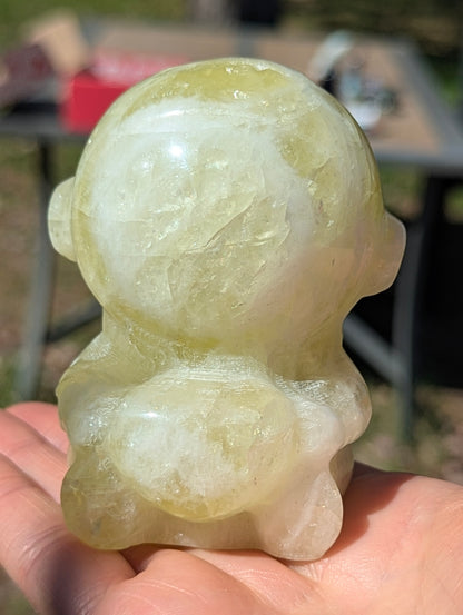 Lemon Quartz Astronaut Carving