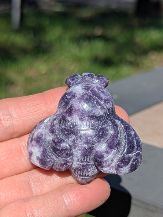 Dream Amethyst Moth - carved