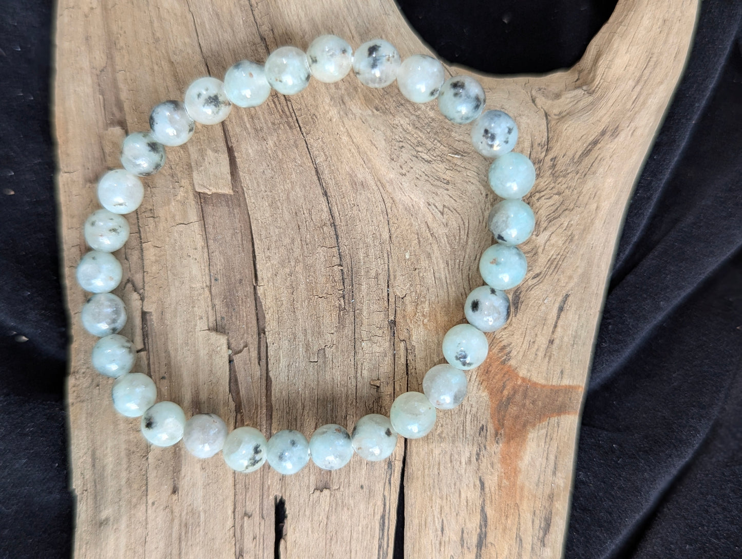 Kiwi Jasper Bracelet — 6mm, 8mm & 10mm Round Beads
