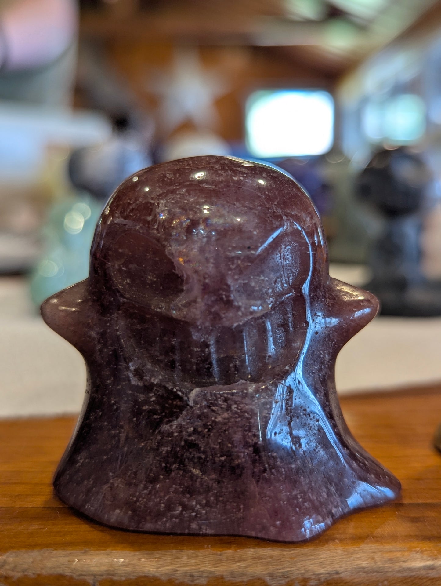 Crystal Ghost Carvings – Mahogany Jasper & Ruby in Zoisite