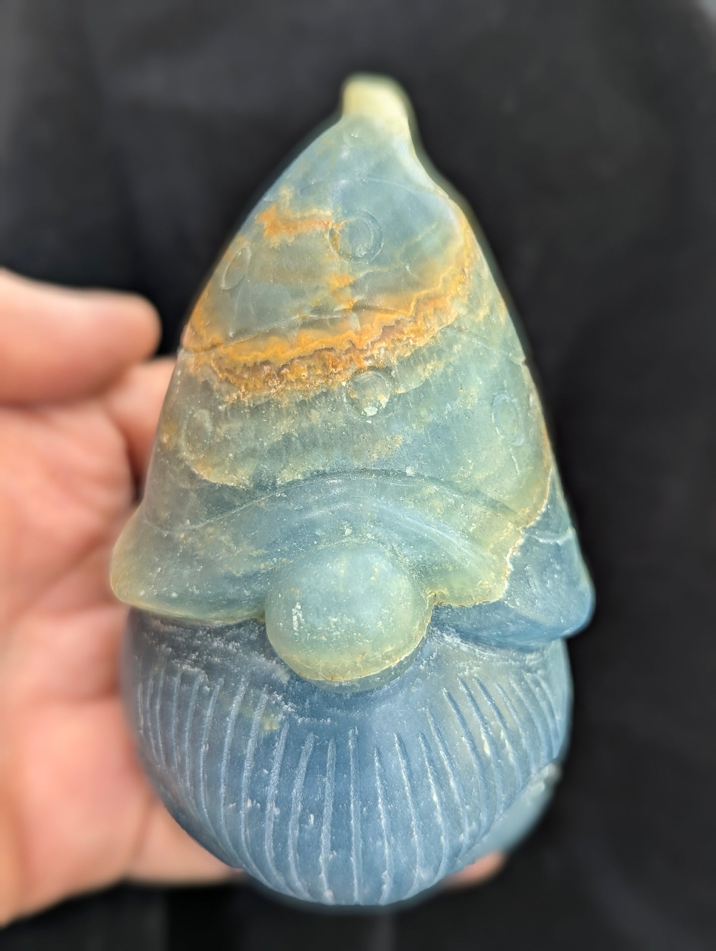 Blue Onyx Gnomes | Grounding, Tranquility, Protection |~ 4in, 525g