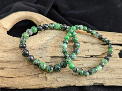 Ruby in Zoisite Bracelet 6mm & 8mm — Vitality + Heart Alignment