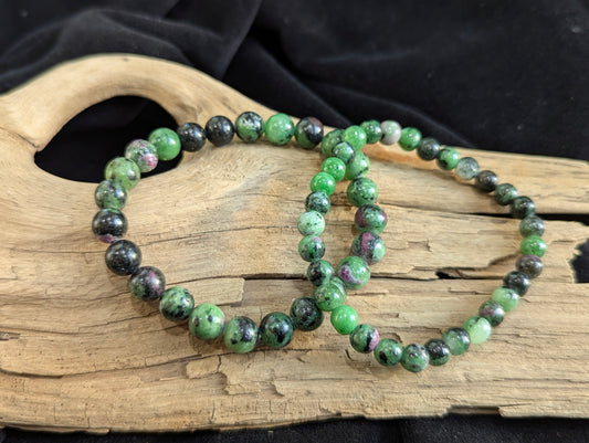 Ruby in Zoisite Bracelet 6mm & 8mm — Vitality + Heart Alignment