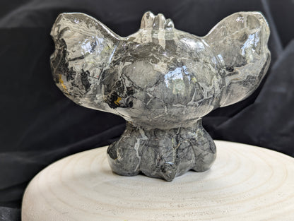 Picasso Jasper "Stitch" Hand-Carved Crystal Sculpture – Statement Piece - 5", 1.67kg