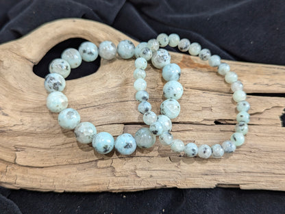 Kiwi Jasper Bracelet — 6mm, 8mm & 10mm Round Beads