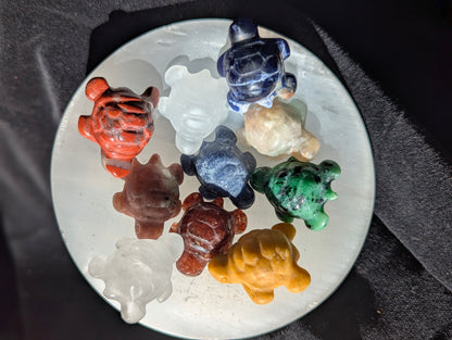 Tiny Turtle Mineral Totem ~ 1"