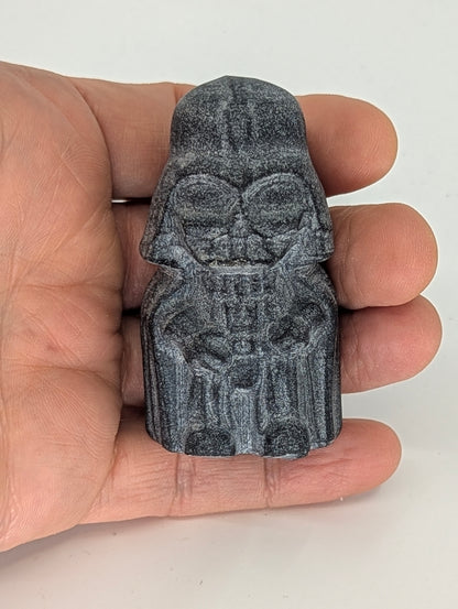 Matte Black Obsidian Darth Vader - small 2.4"