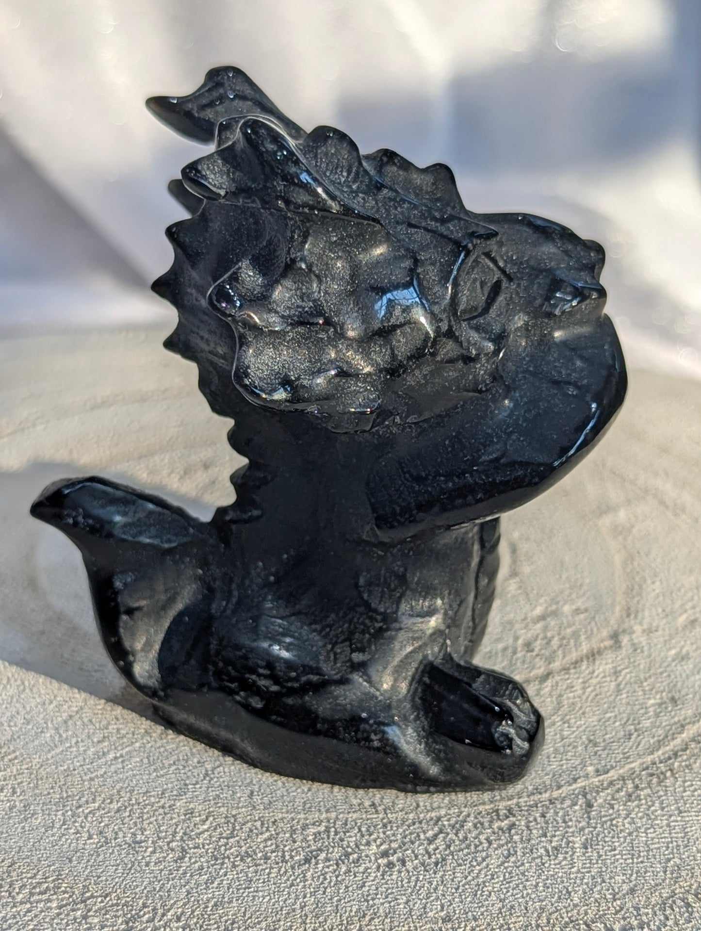 Black Obsidian Dragon Trio, "See No Evil, Hear No Evil, Speak No Evil" | Auspiciousness, Wisdom, Mindfulness | ~ 2.5in.