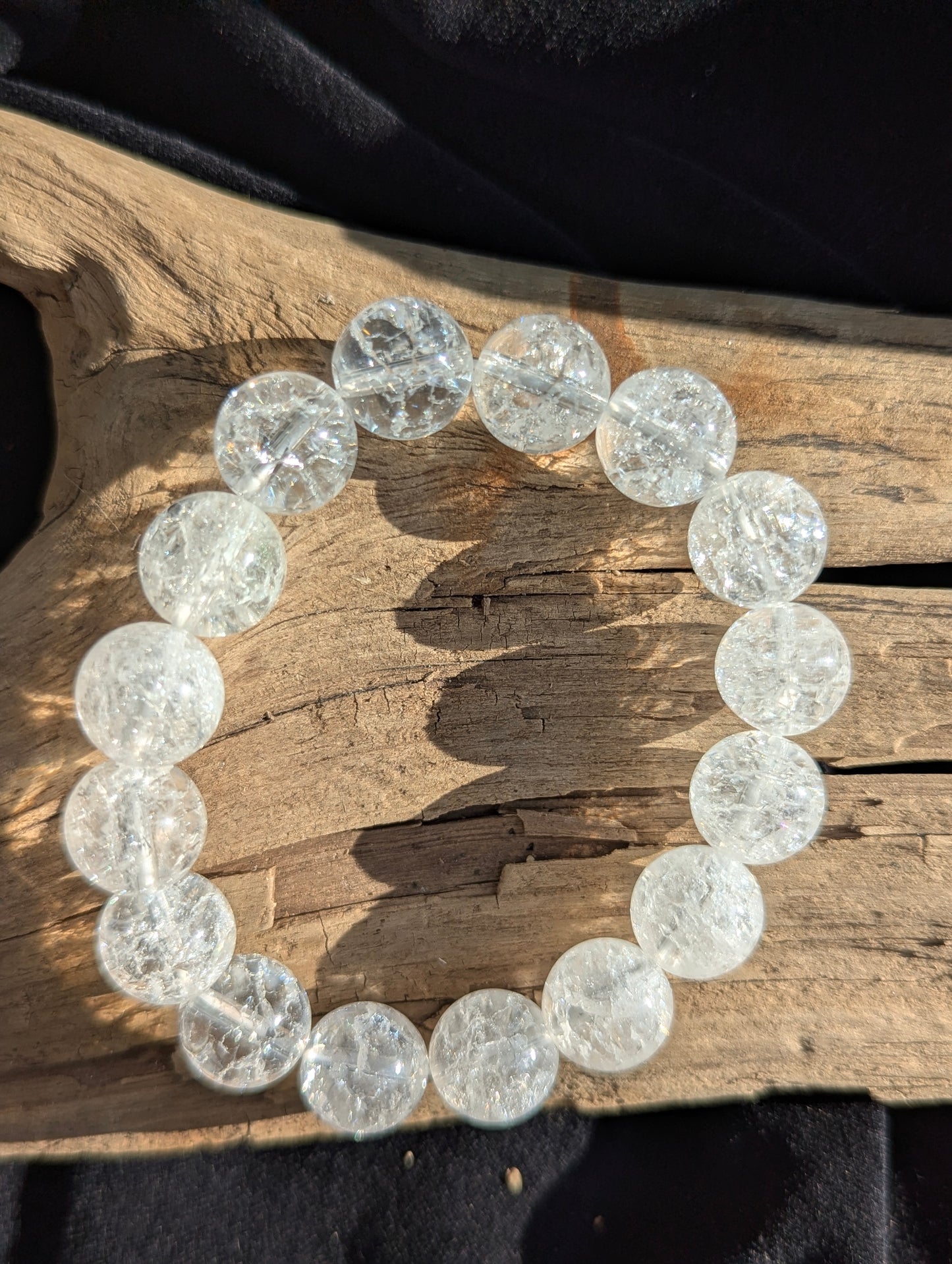 Clear Crackle Quartz Bracelet — 6mm, 8mm & 12mm Beads