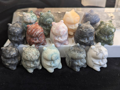 Tiny Capybara Mineral Totem ~ 1"
