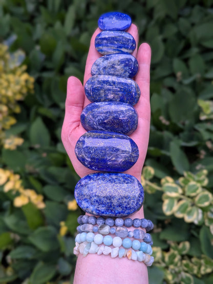 Lapis Lazuli Palm Stone | Multiple Sizes |