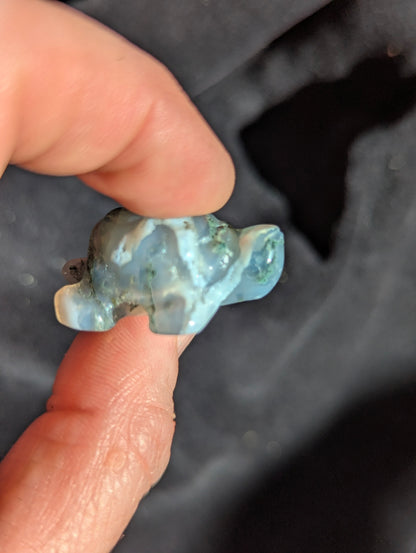 Tiny Turtle Mineral Totem ~ 1"