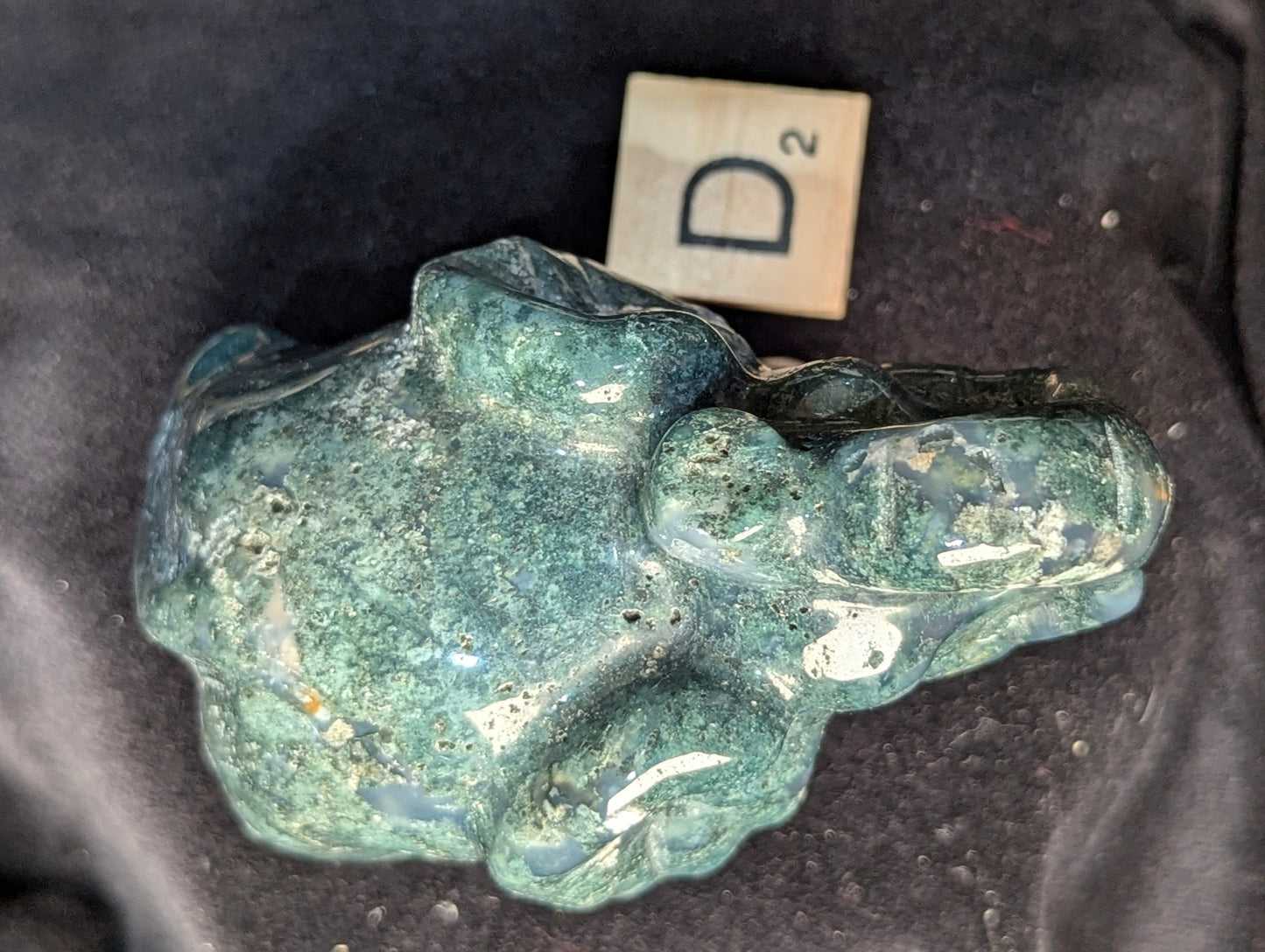 Moss Agate Elephants ~ 2.3in., 190g