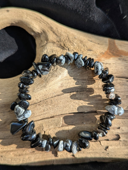 Snowflake Obsidian Bracelets – 8mm & 10mm Round & Chip Style