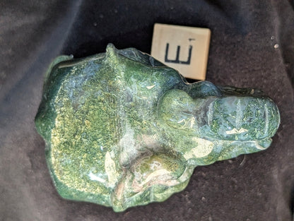Moss Agate Elephants ~ 2.3in., 190g
