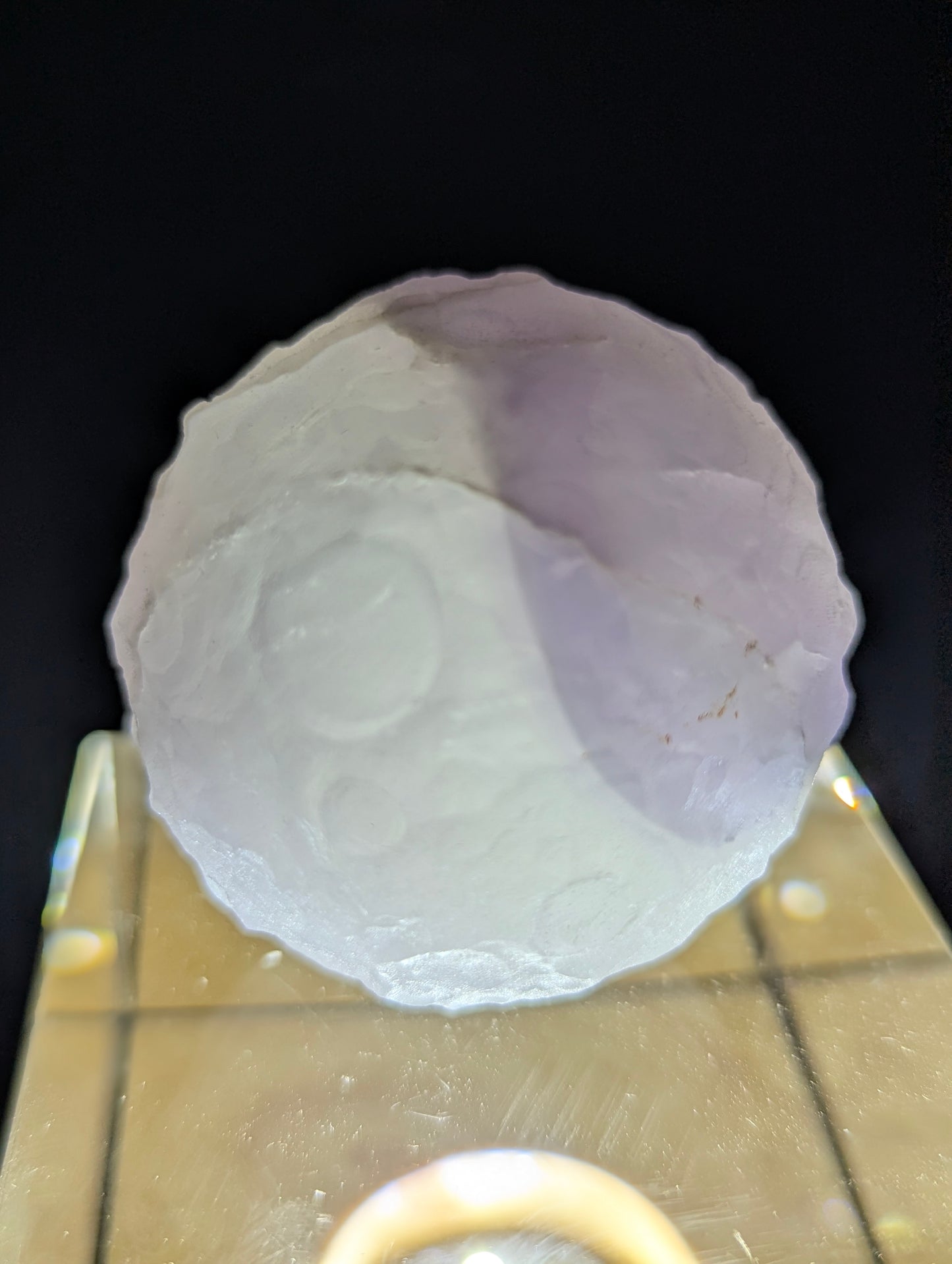 Lunar Collection | Carved Mineral Moon Sphere (50mm) – Natural Stone | small - Choose Your Mineral