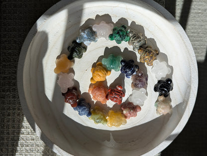 Tiny Turtle Mineral Totem ~ 1"