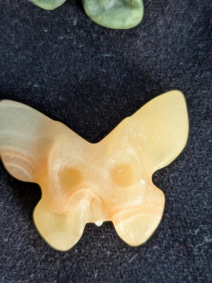 Tiny Death Head Skull Hawk Moth Mineral Totem ~ 1"