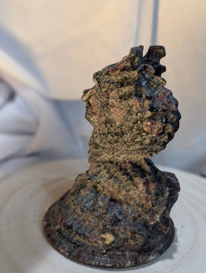 Garnet & Yooperlite Dragon Carvings | Vitality, Illumination, Majesty | ~ 3.8in., ~394g