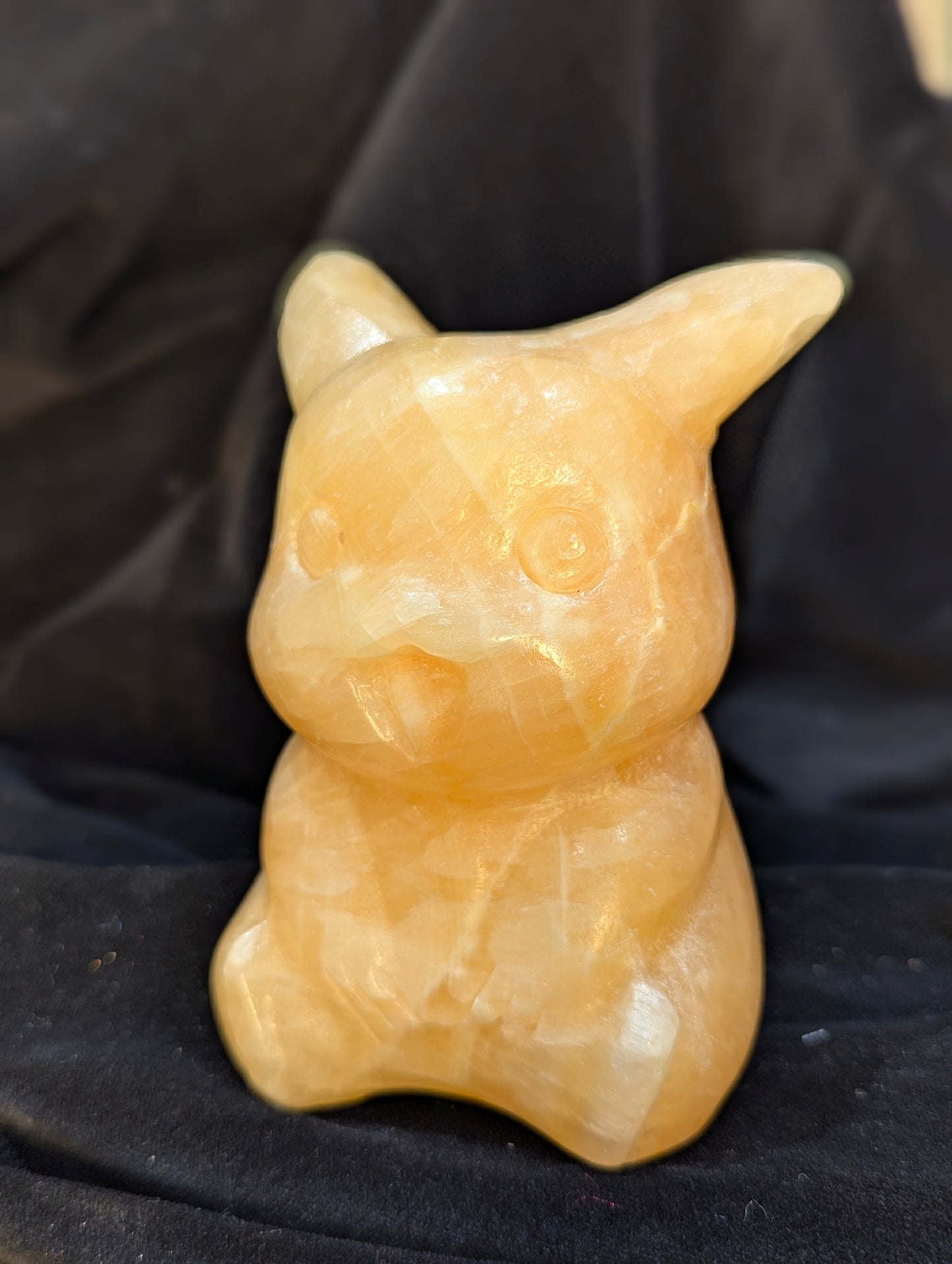 Orange Calcite Pikachu ~ 4.8in., 875g