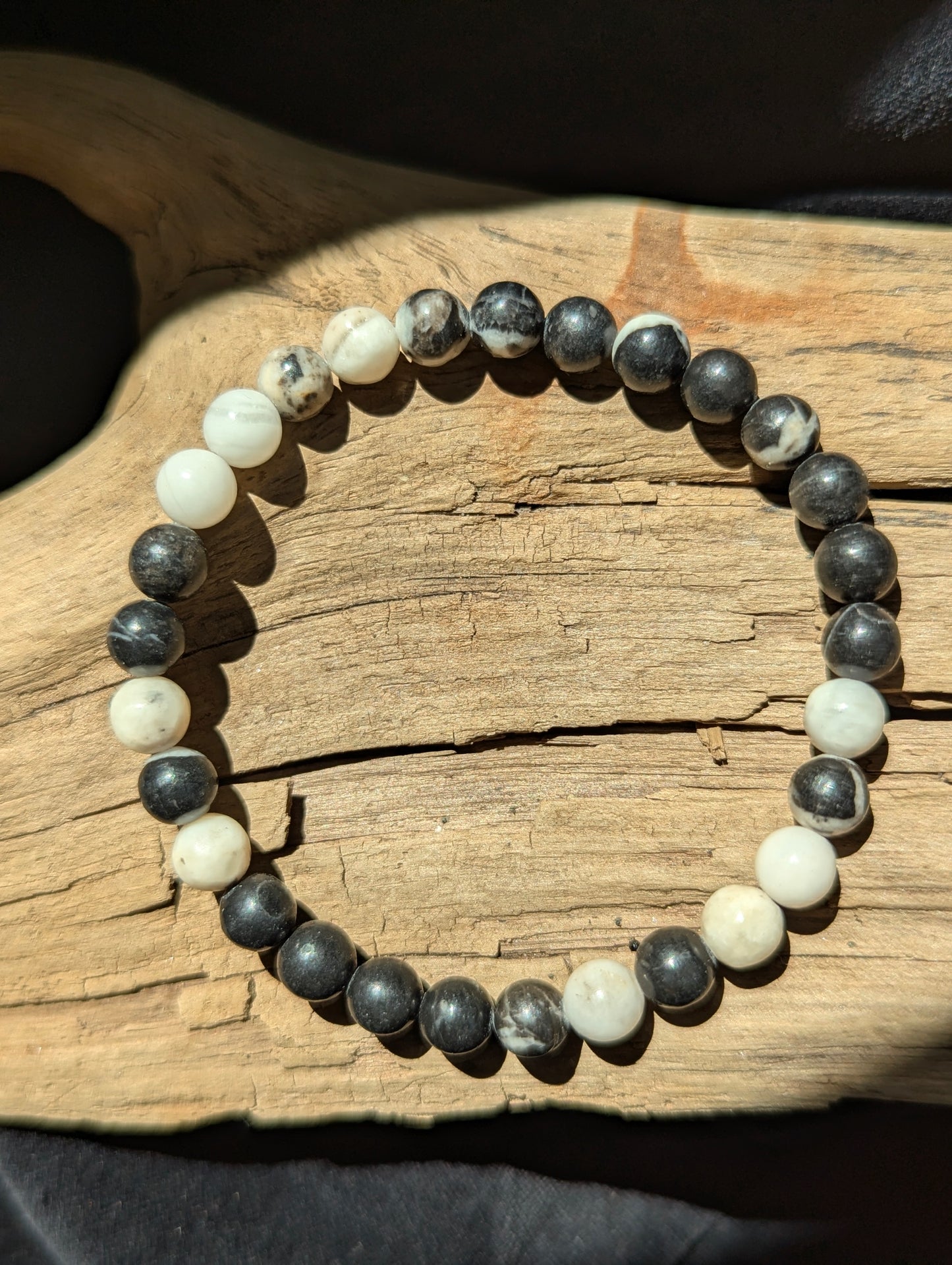 Zebra Jasper Bracelet — 6mm, 8mm & 12mm Round Beads