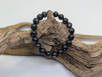 Black Tourmaline Bracelet — 6 mm , 8 mm & 10 mm