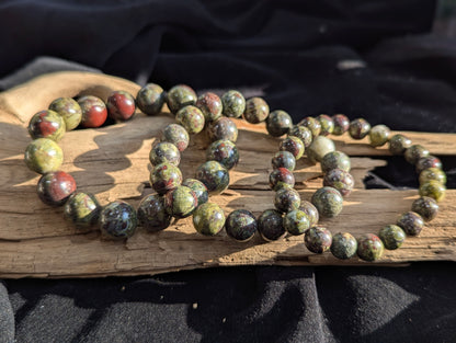 Dragon Blood Jasper Bracelet — 8mm, 10mm & 12mm Beads