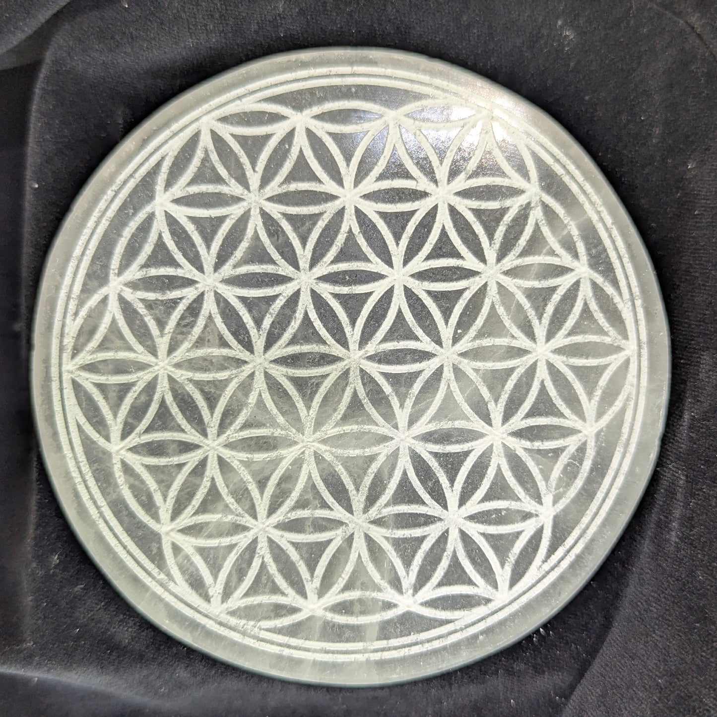 Engraved Selenite Charging & Cleansing Plates
