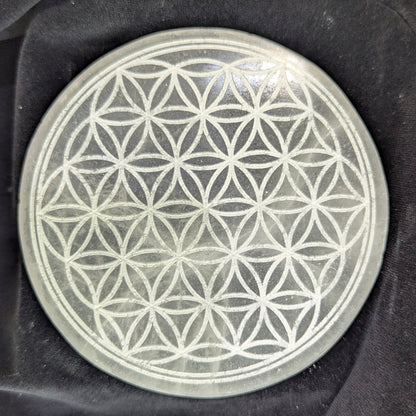 Engraved Selenite Charging & Cleansing Plates