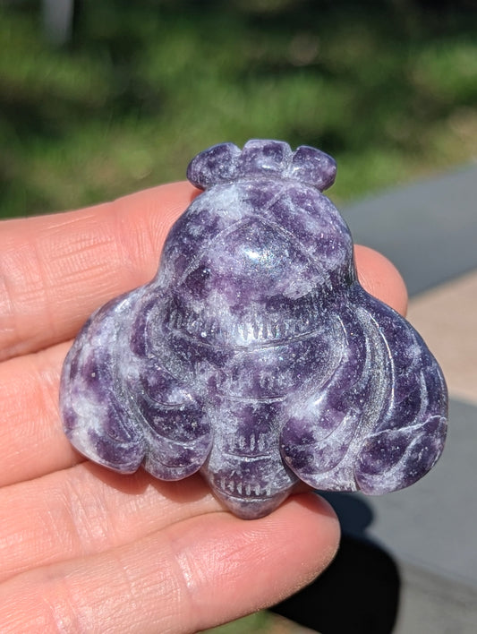 Dream Amethyst Moth - carved