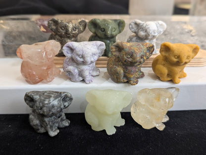 Tiny Koala Mineral Totem ~ 1"