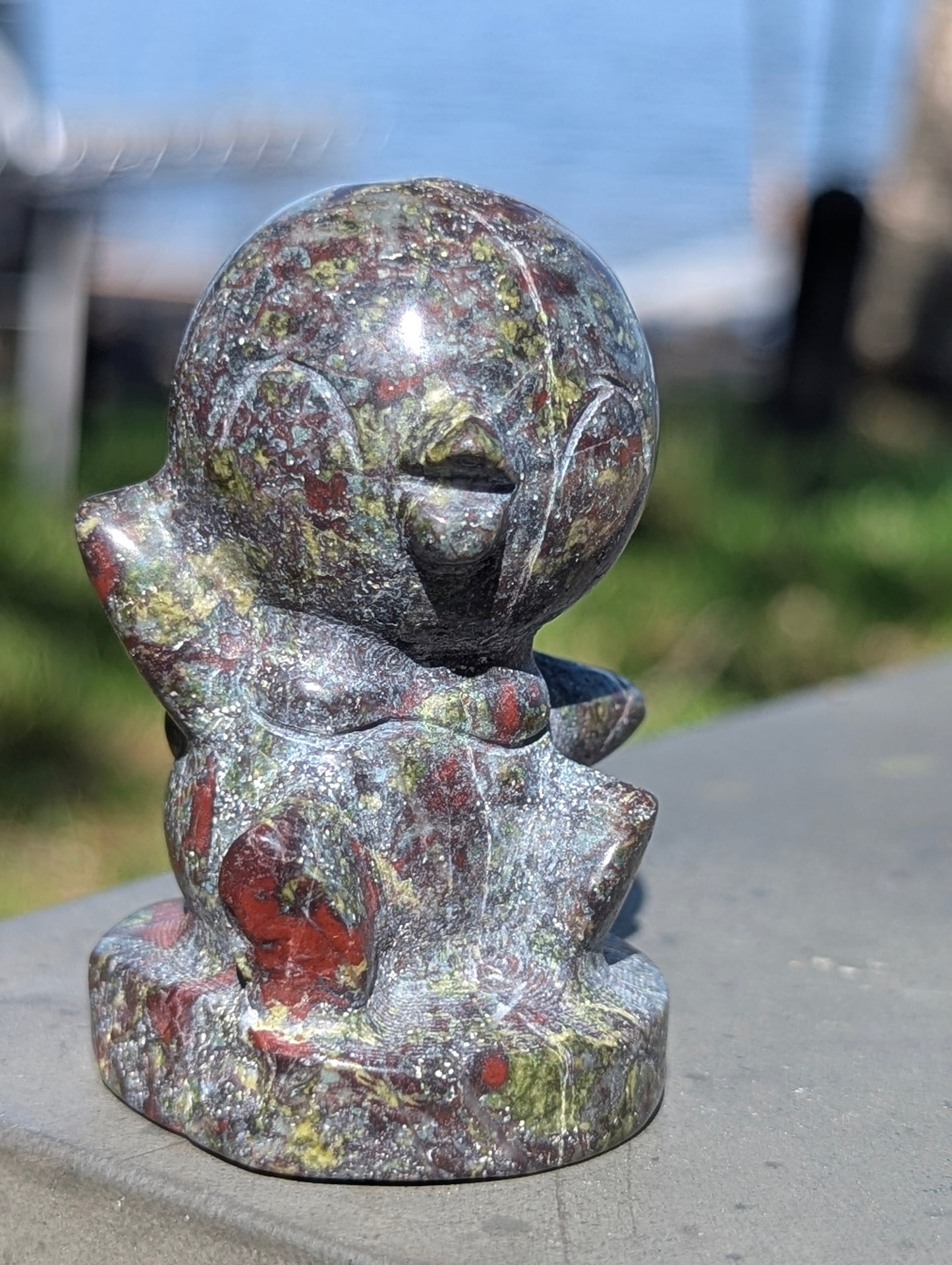Dragon Blood Jasper Penguin - Carving - 2.3"
