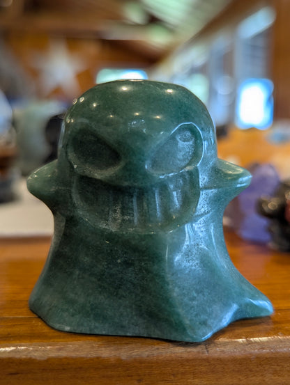 Crystal Ghost Carvings – Mahogany Jasper & Ruby in Zoisite