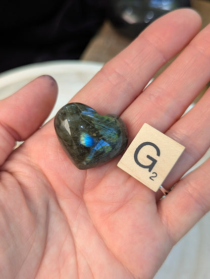 Labradorite Hearts